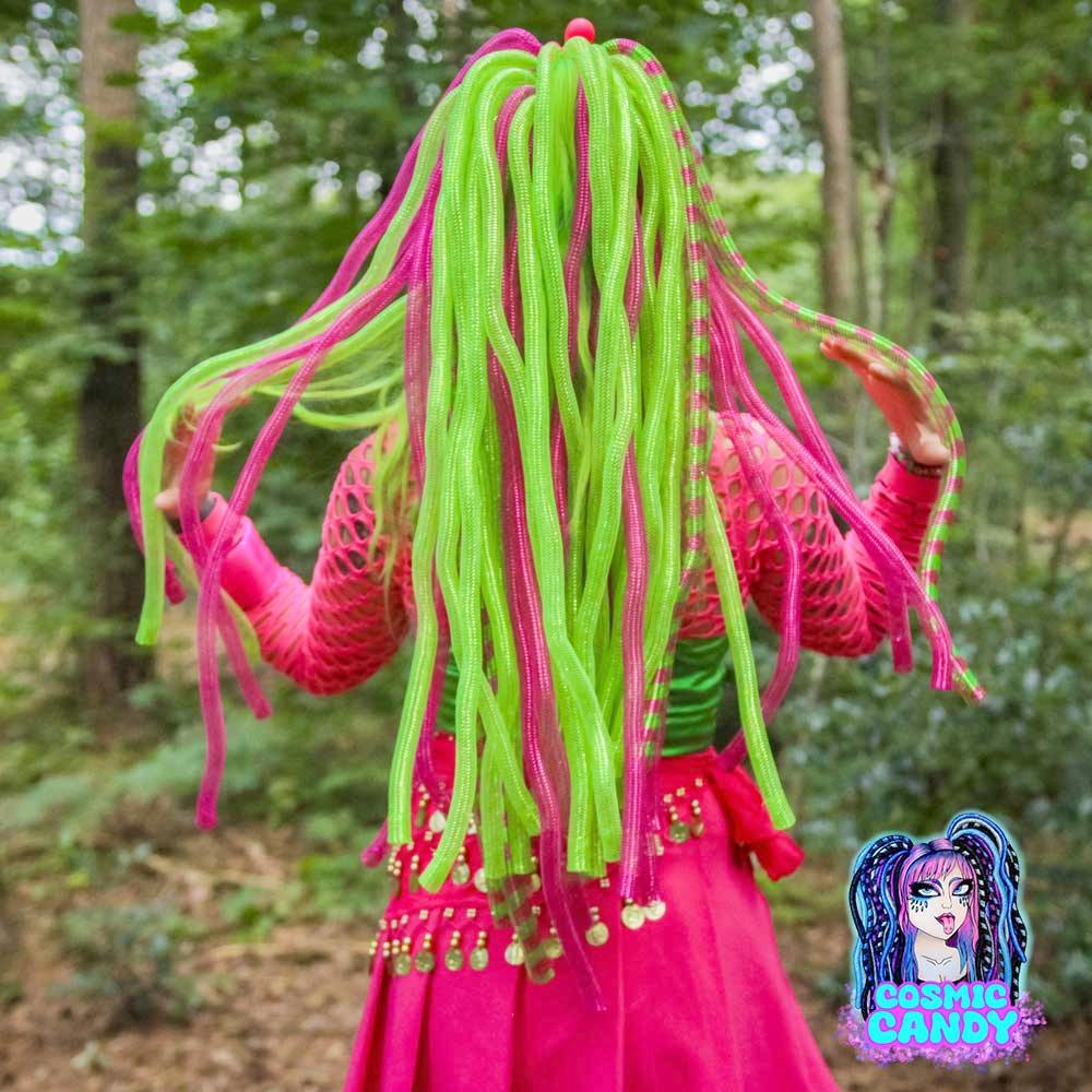 Cosmic Candy - Rave Cyberfalls Cyberlocks - Vert/Rose